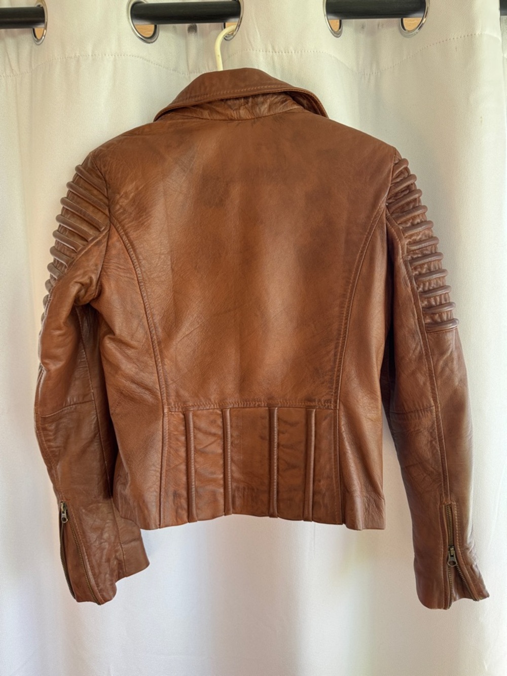 Moto Real Leather Jacket - Picture 2 of 5